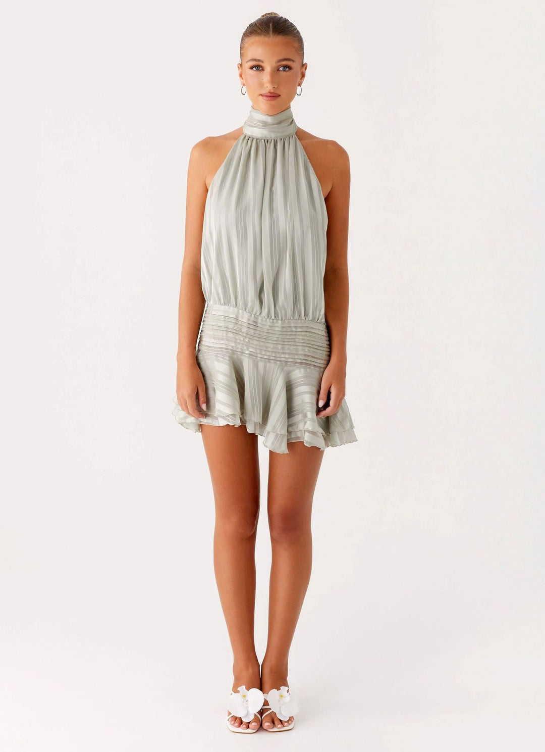 Gianna | Halter Lace Mini Dress