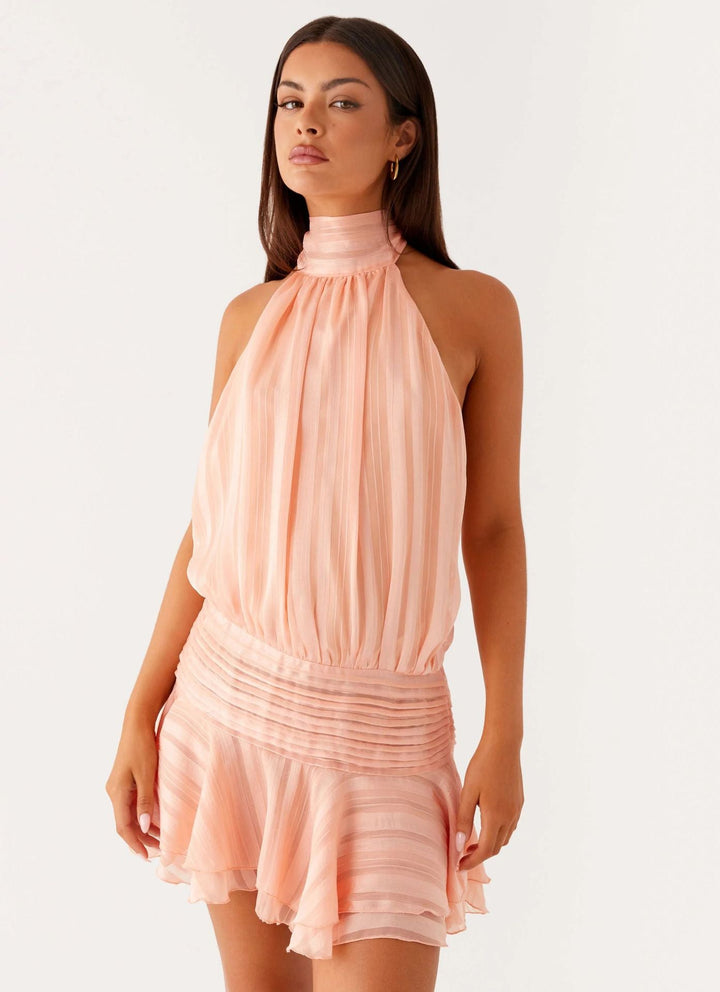 Gianna | Halter Lace Mini Dress